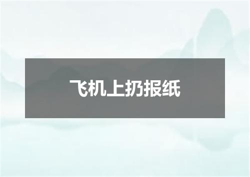 飞机上扔报纸