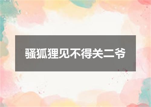 骚狐狸见不得关二爷