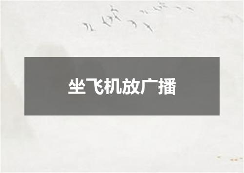 坐飞机放广播