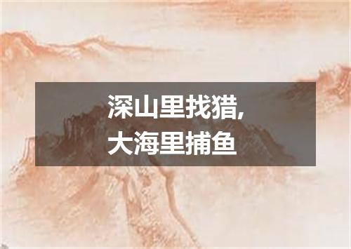 深山里找猎,大海里捕鱼