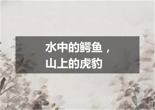 水中的鳄鱼，山上的虎豹