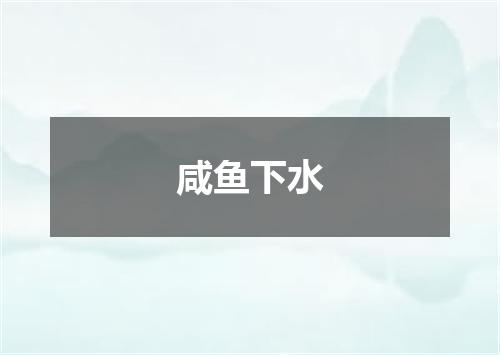 咸鱼下水