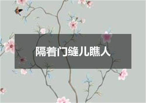 隔着门缝儿瞧人