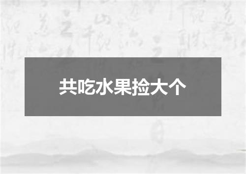 共吃水果捡大个