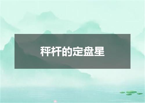 秤杆的定盘星