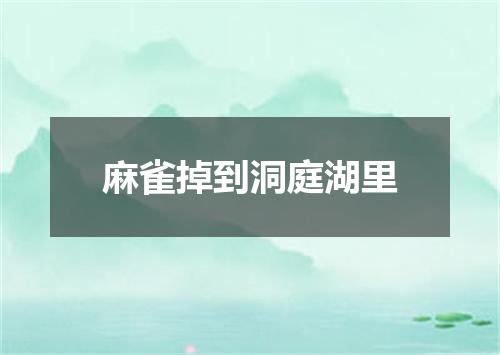 麻雀掉到洞庭湖里