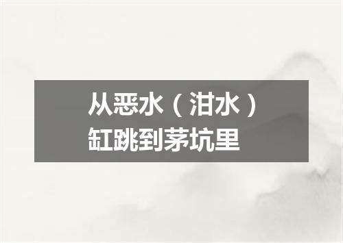 从恶水（泔水）缸跳到茅坑里