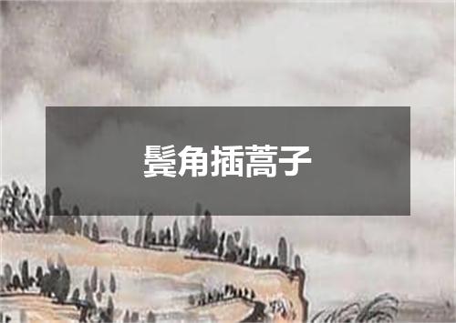 鬓角插蒿子