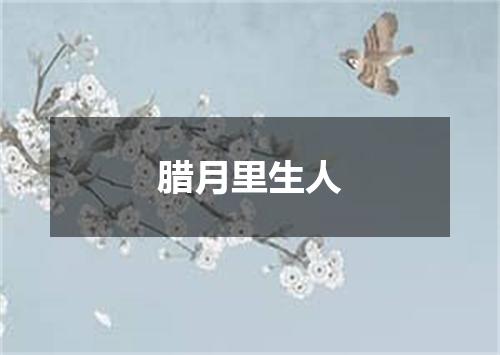 腊月里生人