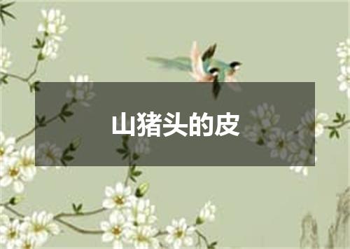 山猪头的皮