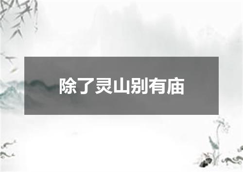 除了灵山别有庙