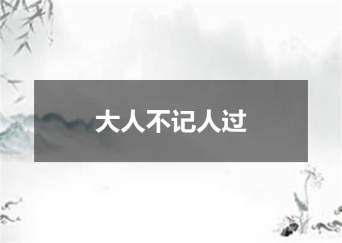 大人不记人过