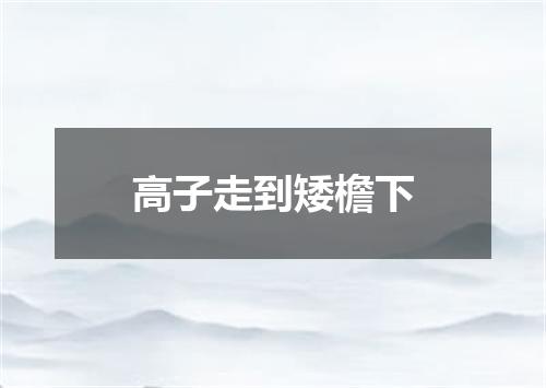 高子走到矮檐下