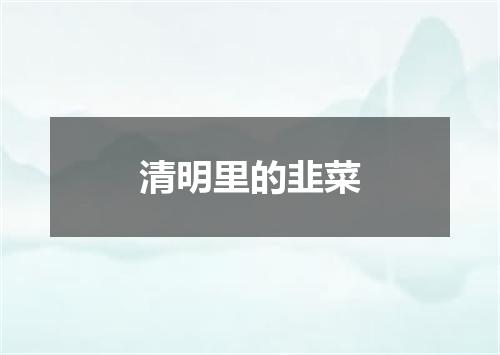 清明里的韭菜