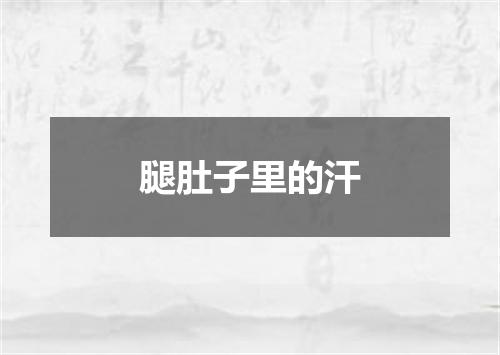 腿肚子里的汗