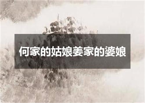 何家的姑娘姜家的婆娘