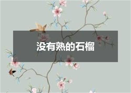 没有熟的石榴