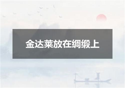 金达莱放在绸缎上