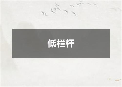 低栏杆
