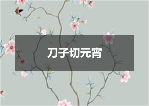 刀子切元宵