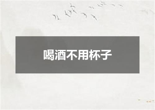 喝酒不用杯子