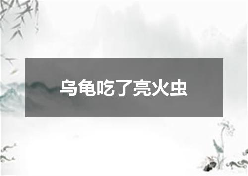 乌龟吃了亮火虫