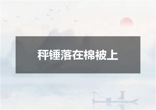 秤锤落在棉被上