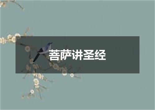 菩萨讲圣经