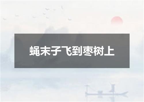 蝇末子飞到枣树上