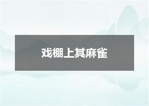 戏棚上其麻雀