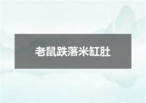 老鼠跌落米缸肚