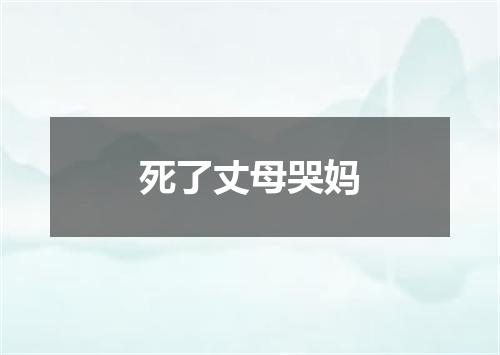 死了丈母哭妈