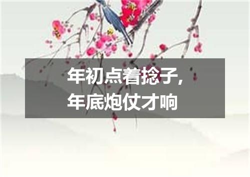 年初点着捻子,年底炮仗才响