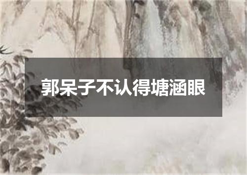 郭呆子不认得塘涵眼
