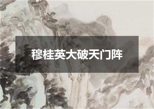 穆桂英大破天门阵