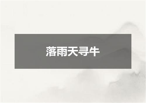 落雨天寻牛