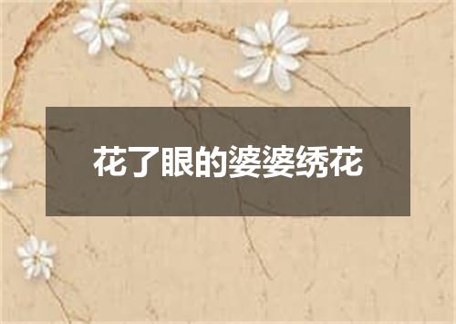 花了眼的婆婆绣花