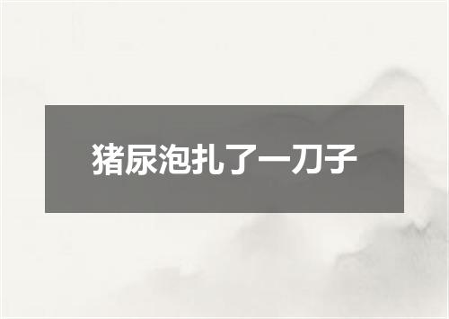 猪尿泡扎了一刀子