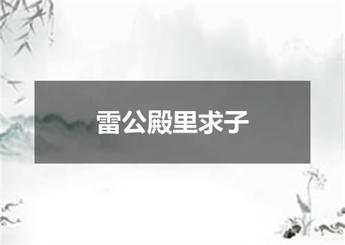 雷公殿里求子