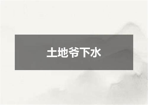 土地爷下水
