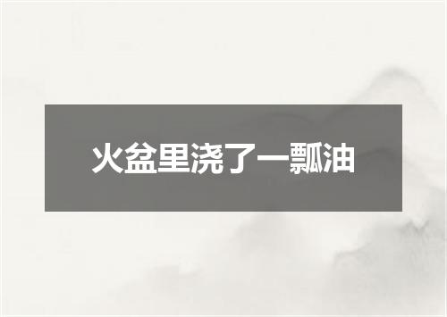 火盆里浇了一瓢油