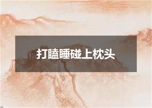 打瞌睡碰上枕头