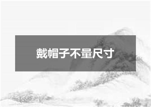 戴帽子不量尺寸