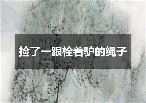 捡了一跟栓着驴的绳子