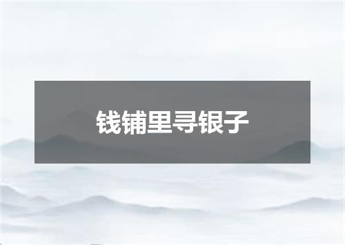 钱铺里寻银子