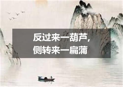反过来一葫芦,侧转来一扁蒲