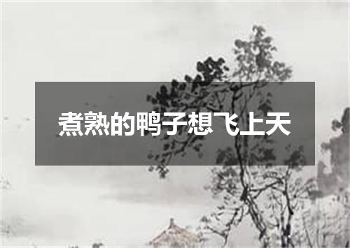 煮熟的鸭子想飞上天
