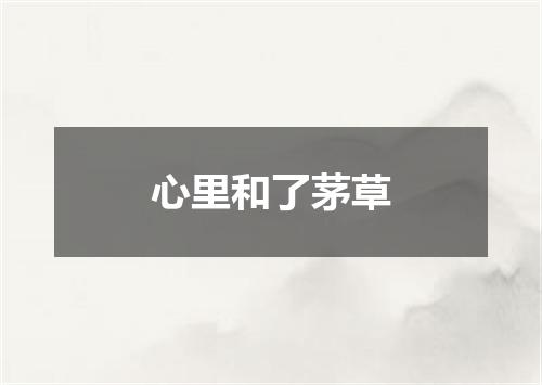 心里和了茅草