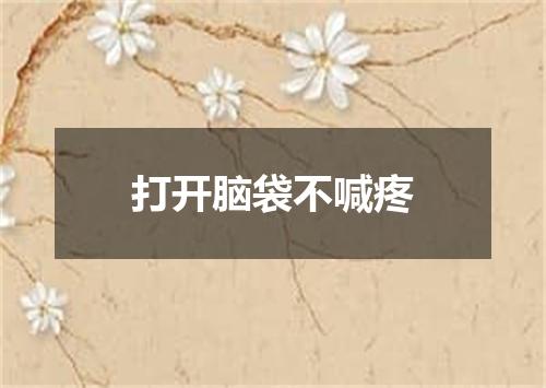 打开脑袋不喊疼