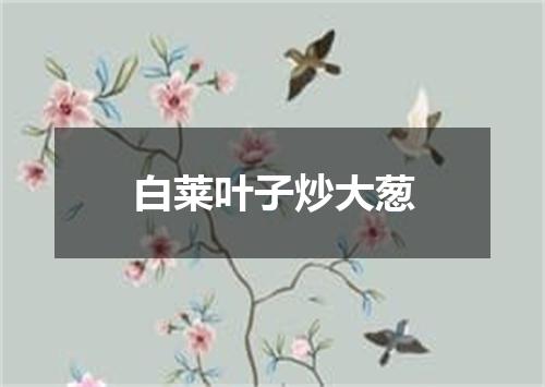白莱叶子炒大葱